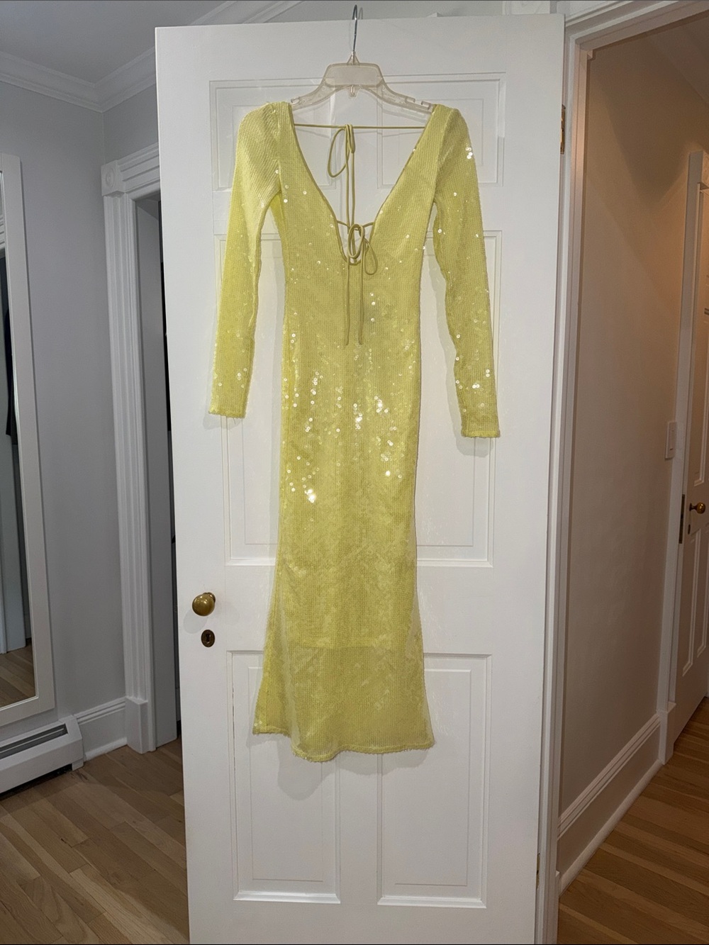 Bardot Yellow Sequin dress.